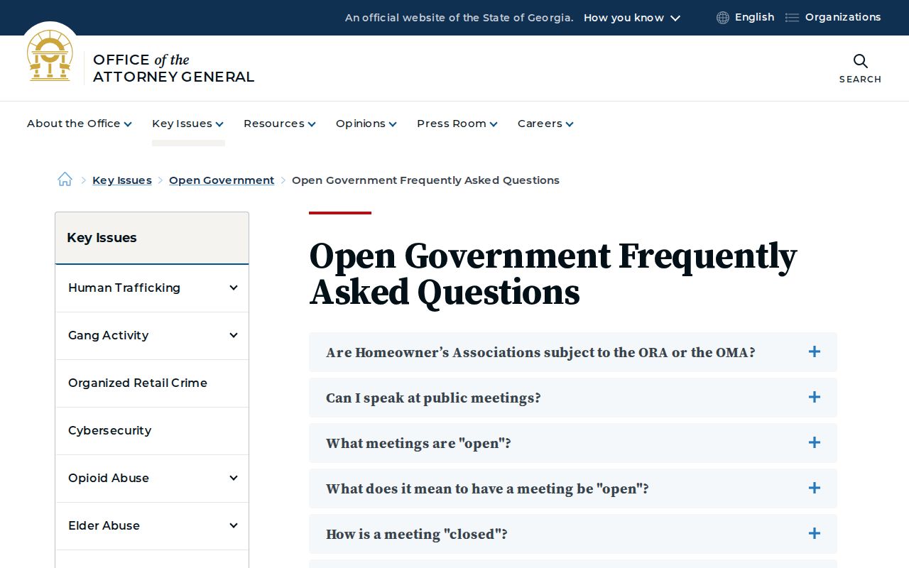 Hart County civil docket Georgia open government access guidance