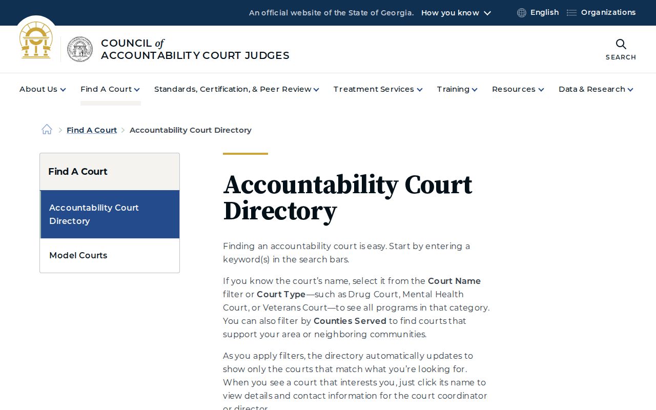 Hart County criminal docket accountability court directory