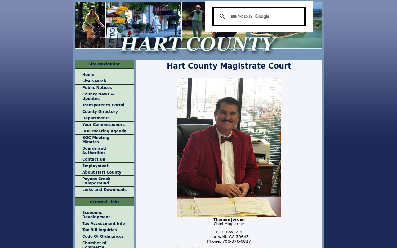Hart County Magistrate Court official filing and docket information